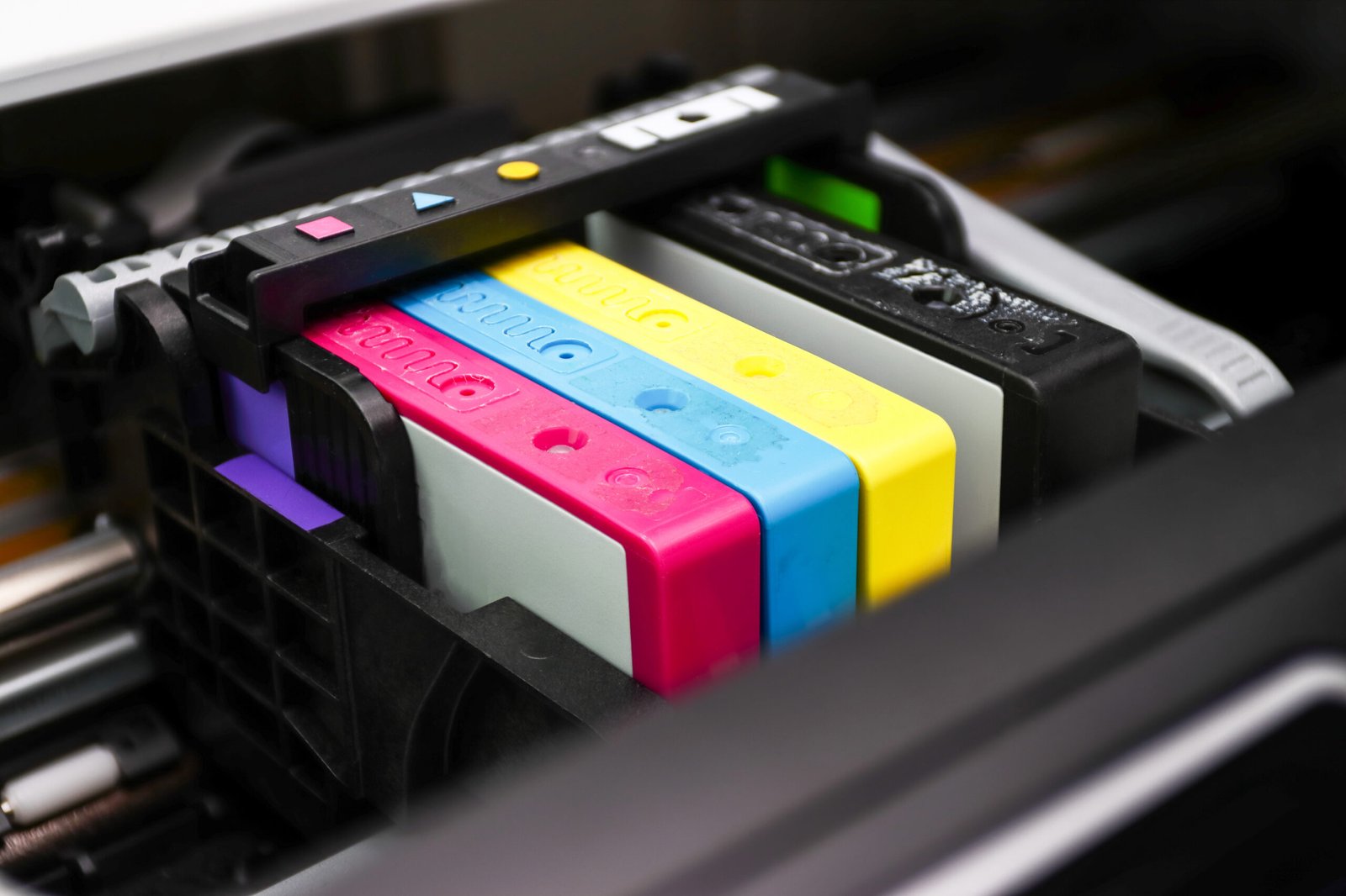 An ink cartridge or inkjet cartridge is a component of an inkjet printer that contains the ink four color
